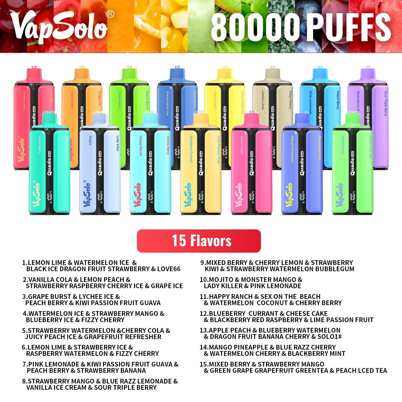 Vapsolo Quads 80k ( 4 en 1 )